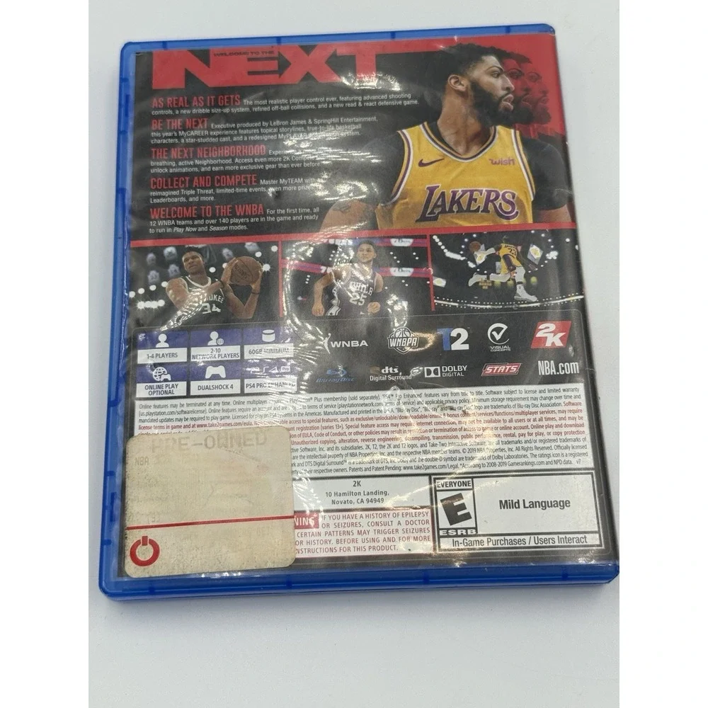 NBA 2K20 - Sony PlayStation 4 PS4 Basketball Video Game